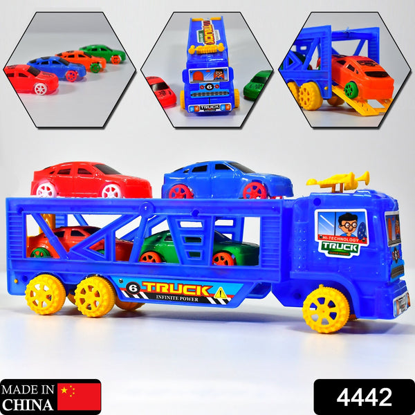 Truck toy with 4 mini vehicles