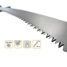 Sharpened steel saw with plastic cover