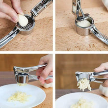 High-quality garlic press with stainless steel finish